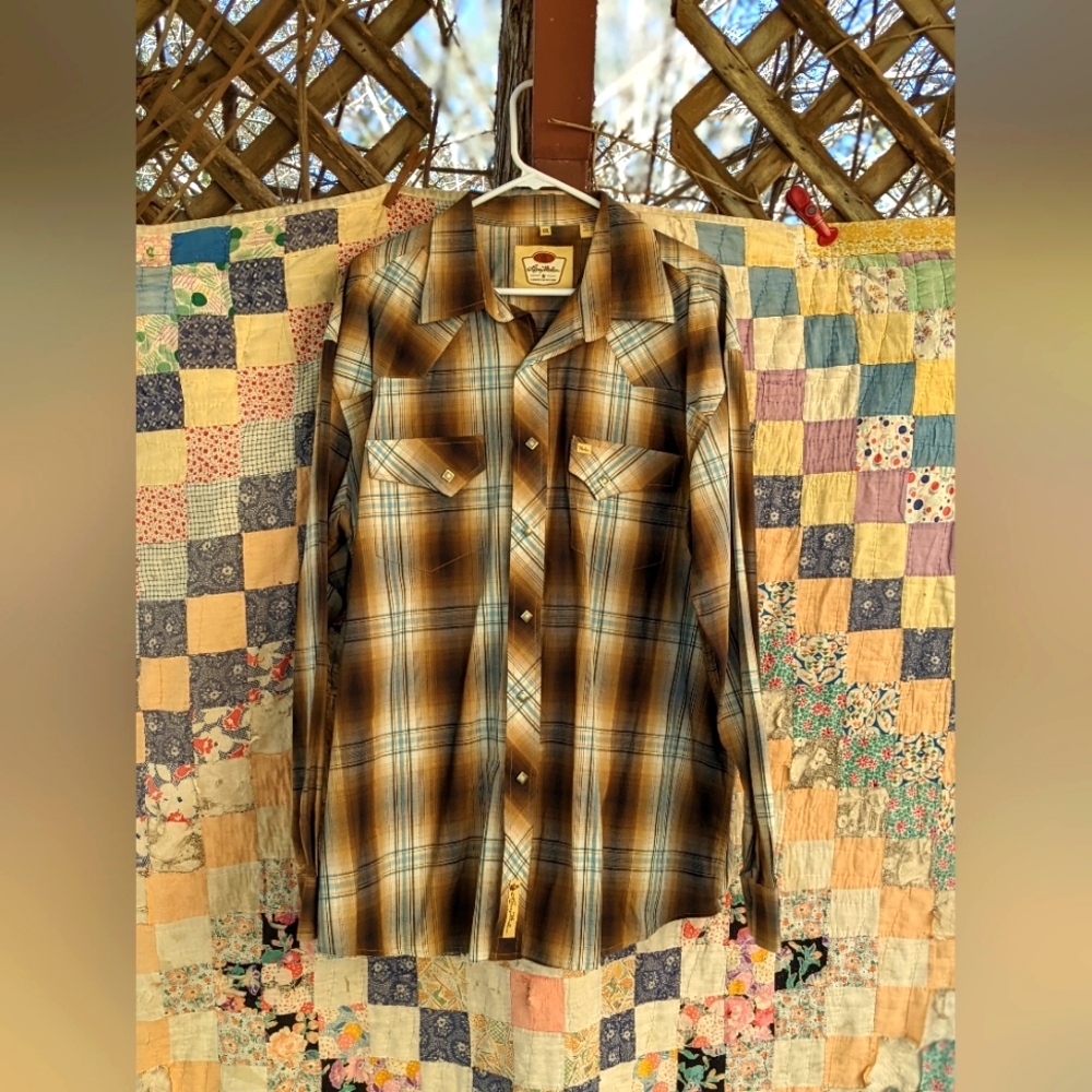 Men's XXL Larry Mahan Pearl Snap Shirt